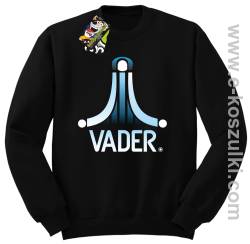 VADER STAR ATARI STYLE - bluza bez kaptura STANDARD czarna