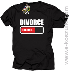 DIVORCE Loading - koszulka męska czarna