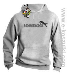 LoveDogs - bluza z kapturem melanż 