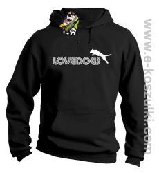 LoveDogs - bluza z kapturem czarna