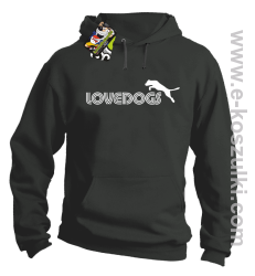 LoveDogs - bluza z kapturem szara