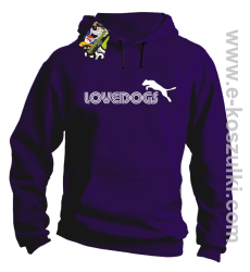 LoveDogs - bluza z kapturem fioletowa