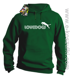 LoveDogs - bluza z kapturem zielona