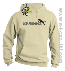 LoveDogs - bluza z kapturem beżowa