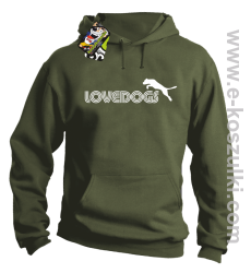 LoveDogs - bluza z kapturem khaki