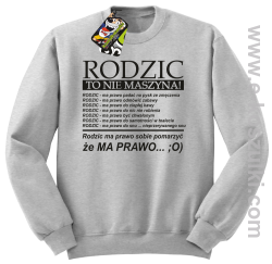 Rodzic to nie maszyna - Bluza STANDARD melanż