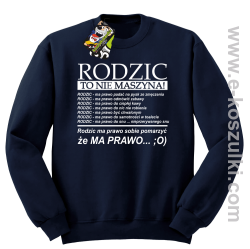 Rodzic to nie maszyna - Bluza STANDARD granat