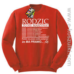 Rodzic to nie maszyna - Bluza STANDARD red