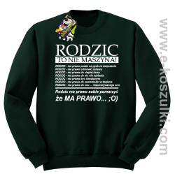 Rodzic to nie maszyna - Bluza STANDARD butelka