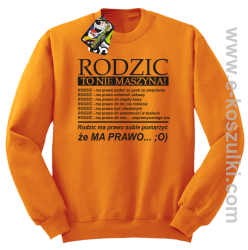 Rodzic to nie maszyna - Bluza STANDARD pomarańcz