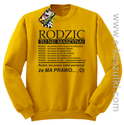 Rodzic to nie maszyna - Bluza STANDARD żółta