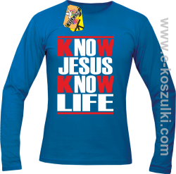 Know Jesus know life - Longsleeve męski royal