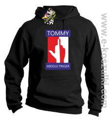 Tommy Middle Finger - bluza z kapturem czarna