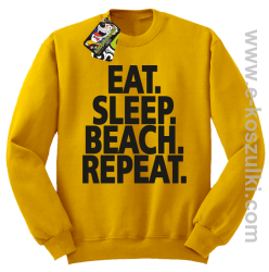 Eat Sleep Beach Repeat - bluza bez kaptura STANDARD żółta