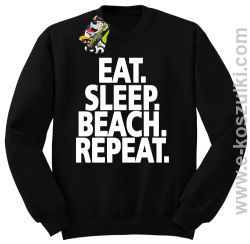 Eat Sleep Beach Repeat - bluza bez kaptura STANDARD czarna