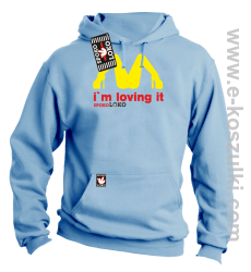 MCky I`m Loving It -  bluza z kapturem błękitna