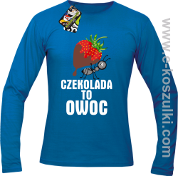 Czekolada to owoc - longsleeve męski niebieski