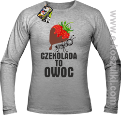 Czekolada to owoc - longsleeve męski melanż 