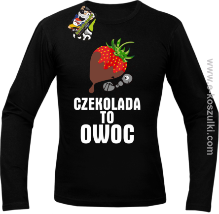 Czekolada to owoc - longsleeve męski czarny