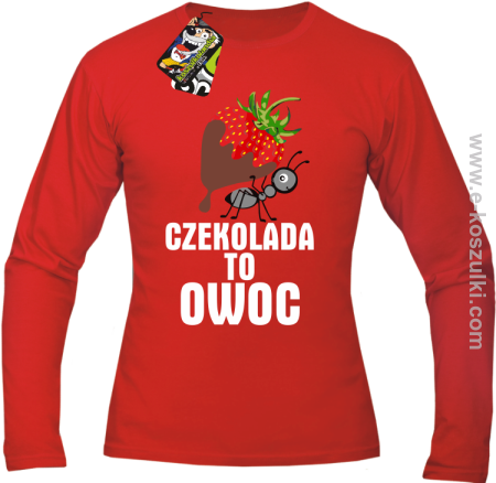 Czekolada to owoc - longsleeve męski 