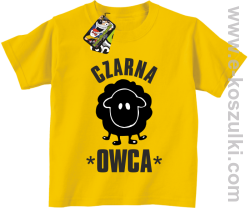 Czarna owca - Black Sheep - koszulka dziecięca  zółty