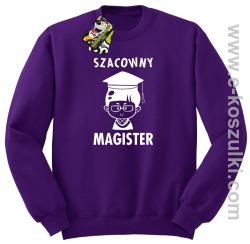 Szacowny MAGISTER - bluza bez kaptura standard fioletowa