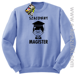 Szacowny MAGISTER - bluza bez kaptura standard błękitna