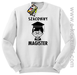 Szacowny MAGISTER - bluza bez kaptura standard biała