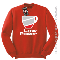 Low Power Cup - bluza bez kaptura STANDARD czerwona