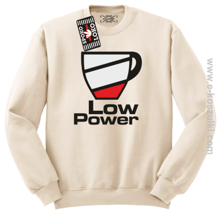 Low Power Cup - bluza bez kaptura STANDARD beżowa