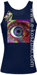 PSYCHODELIC EYE - top damski granatowy