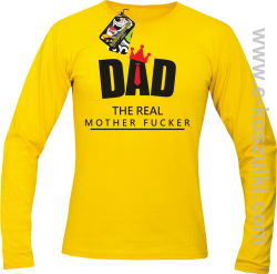 Dad The Real Mother fucker - longsleeve męski żółty