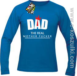 Dad The Real Mother fucker - longsleeve męski niebieski