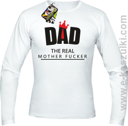 Dad The Real Mother fucker - longsleeve męski biały