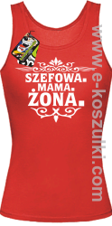 Szefowa Mama Żona - top damski czerwony