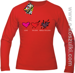 Love In Love Really LOVE - Longsleeve męski  czerwony 