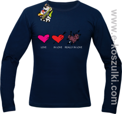 Love In Love Really LOVE - Longsleeve męski  granatowy 