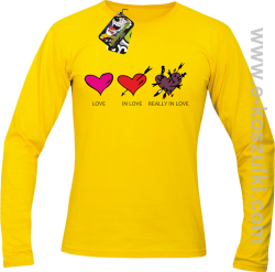 Love In Love Really LOVE - Longsleeve męski  żółty 