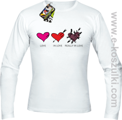 Love In Love Really LOVE - Longsleeve męski  biały 