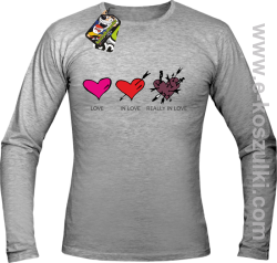 Love In Love Really LOVE - Longsleeve męski  melanż 