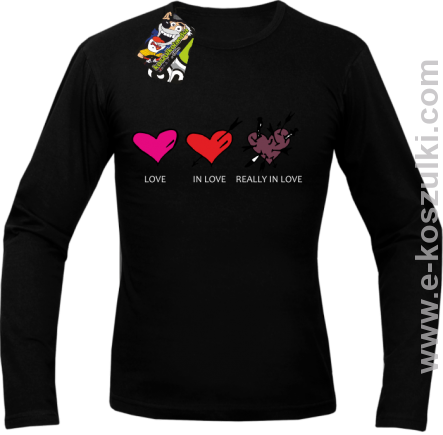 Love In Love Really LOVE - Longsleeve męski  czarny 