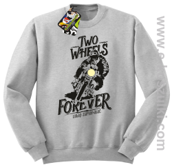 Two Wheels Forever Lubię zapierdalać - bluza bez kaptura STANDARD melanż 