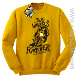 Two Wheels Forever Lubię zapierdalać - bluza bez kaptura STANDARD żółta