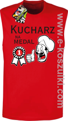 Kucharz na medal - bezrękawnik męski czerwony