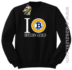 I love Bitcoin Gold - bluza męska bez kaptura czarna