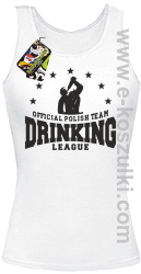 Official Polish Team Drinking League - top damski biały