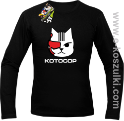 KotoCop - longsleeve męski czarny