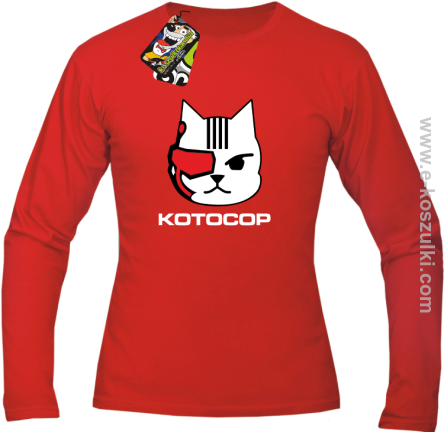 KotoCop - longsleeve męski czerwony