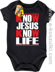 Know Jesus know life - Body dziecięce czarny