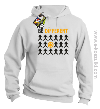 Be Different - bluza z kapturem biała